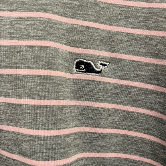 Vineyard Vines Performance Polo
Light Pink/Grey Striped Shirt Men's
Size 2XL - Picture 2 of 5